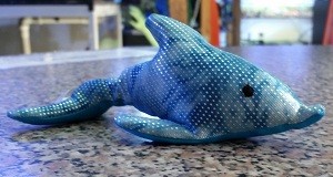 Sand-Delfin - blau / silber