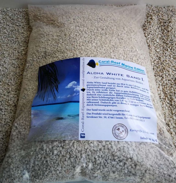 2,5 - 4,5 mm Aloha White Sand L Meeresgrund / Korallensand 10kg