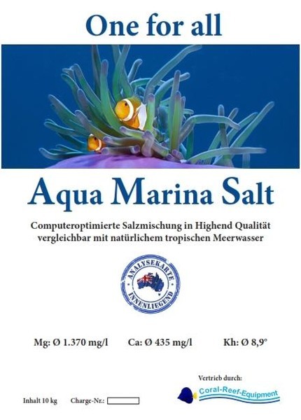 Aqua Marina Salt computeroptimierte Meersalzmischung - 10 kg / Eimer