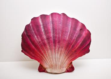 Große Pilgermuschel - Kissen rot ca. 45 cm