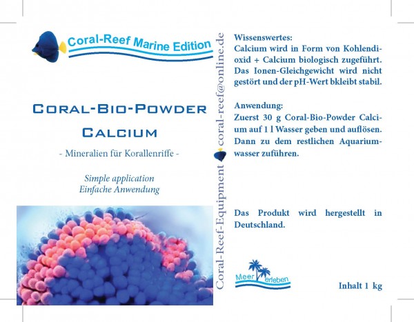 Coral BIO Powder Calcium - 1 kg Dose