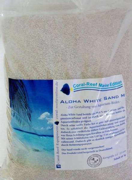 1,5 - 2,5 mm Aloha White Sand M Meeresgrund / Korallensand 10kg