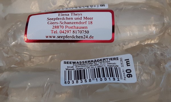 lebende Brachionus plicatilis als Futtertiere 90 ml